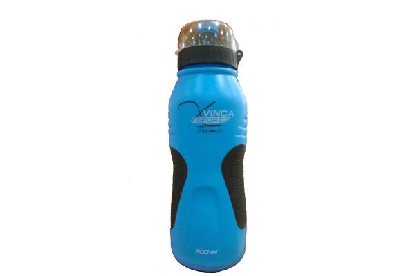 Фляга велосипедная с защитой от пыли 600мл, голубая, VSB 39 light blue